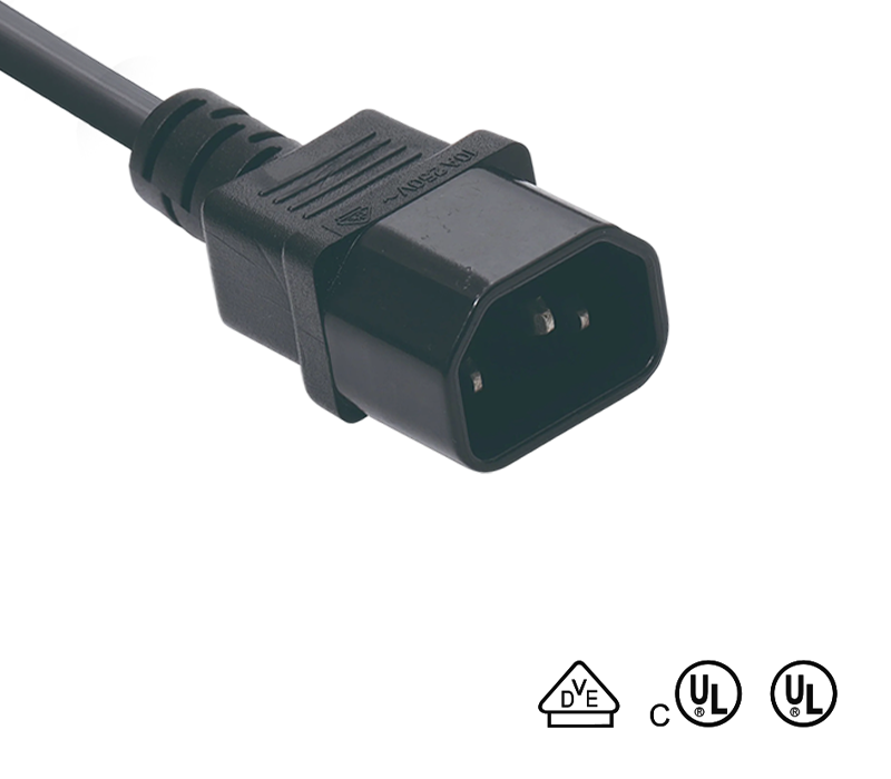 JT-SZ3/FY-SZ3 IEC-connector Mannelijke stekker C14 volgens Duitse en Amerikaanse normen