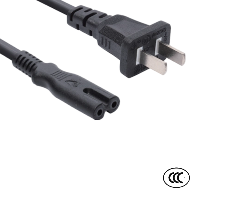 C2-6/10+ST2 10A 250V tweepolige Chinese standaardstekker met IEC-connector C7